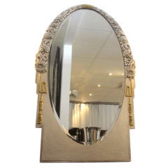 Antique Paul Follot Style Art Deco Mirror