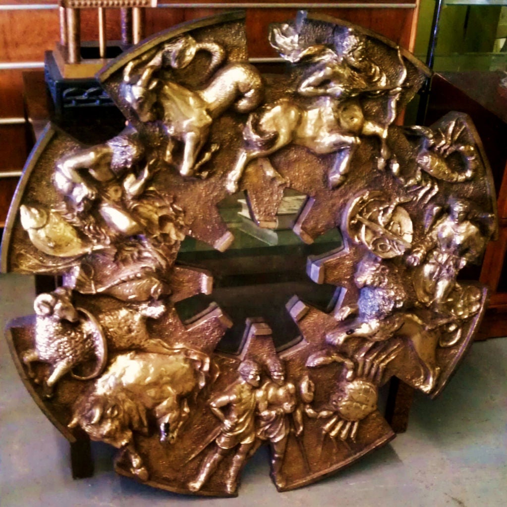 American Mid-Century Zodiac Mirror