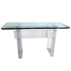 Karl Springer Lucite Console Table