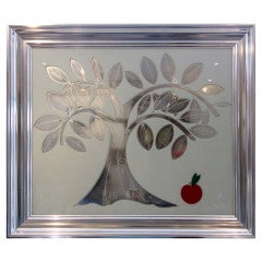 Etched & Painted Mirror by Gary Copeland