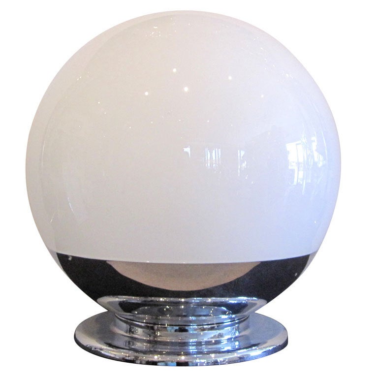Monumental Mid-Century Globe Lamp For Sale