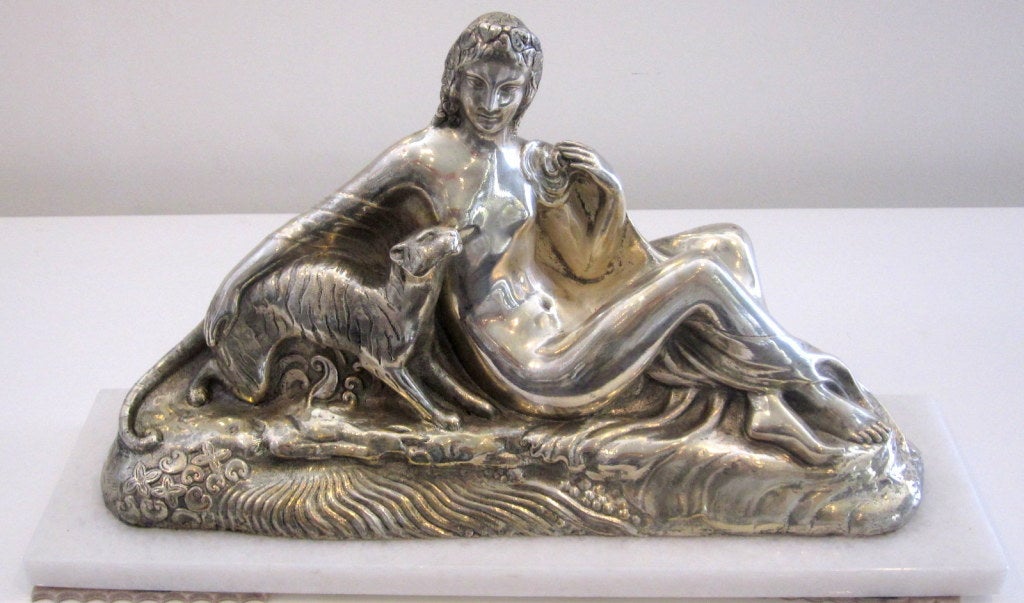 20th Century French Art Deco Bronze Sculpture signed G. Gillot For Sale