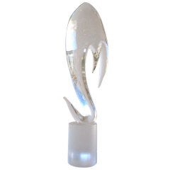 Pino Signoretto Mid-Century Murano Glass Abstact Sculpture Pino Signoretto Mid-Century Murano Glass Abstact Sculpture