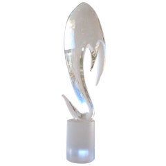 Pino Signoretto Mid-Century Murano Glass Abstact Sculpture