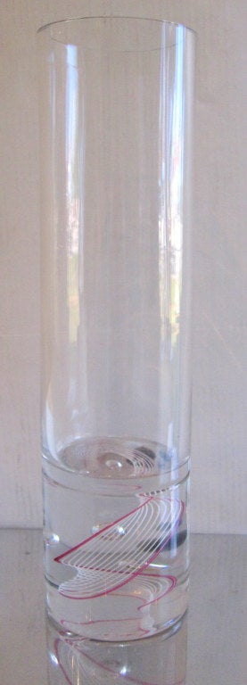 Murano Glass Minimalist Mid-Century Cylindrical Seguso Vase