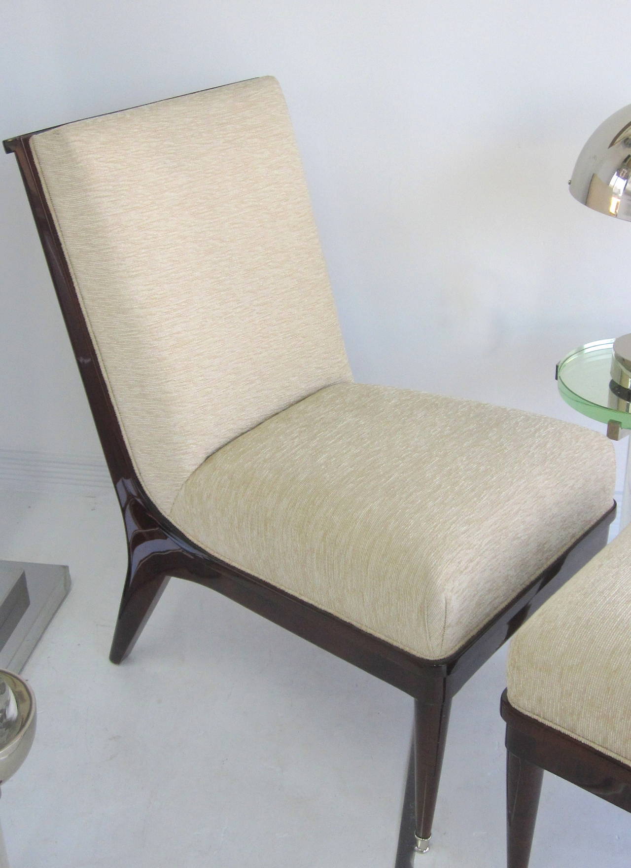 Mid-20th Century Maurice Jallot French Art Deco Chair and Ottoman Set For Sale
