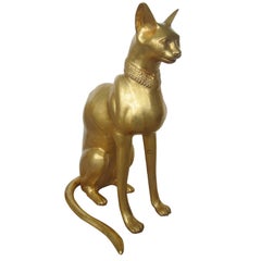 Egyptian Cat Sculpture by R. Viot