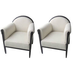 Pair of Paul Follot French Art Deco Chairs