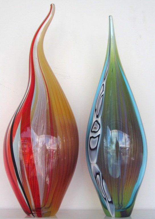 Italian Glass Art Vessels by Afro Celotto