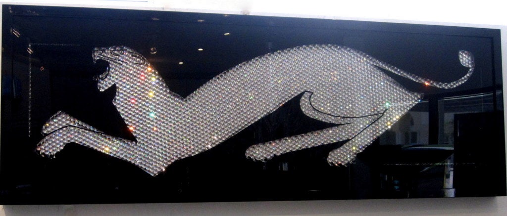 French Crystal  Panther Wall Art