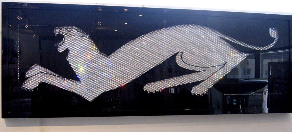 Contemporary Crystal  Panther Wall Art For Sale