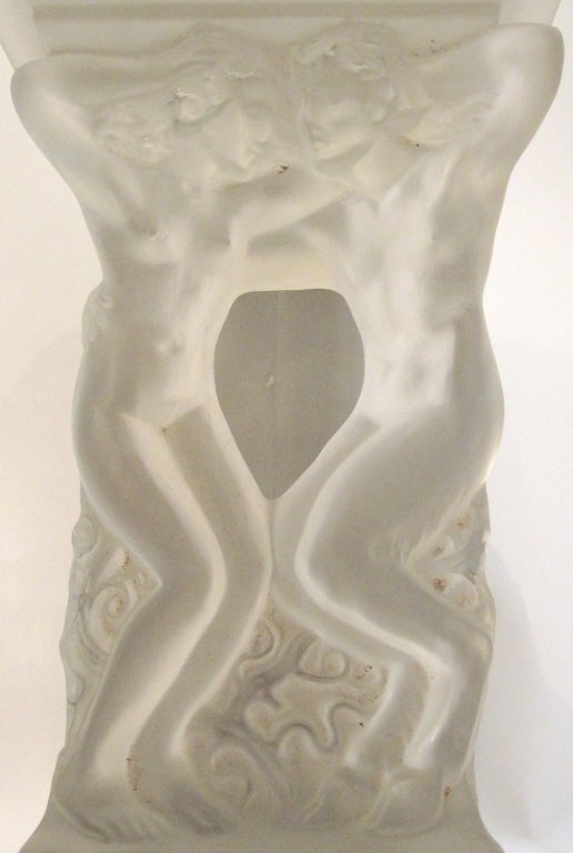 20th Century Rene Lalique Pan And Nymph Wall Sculpture