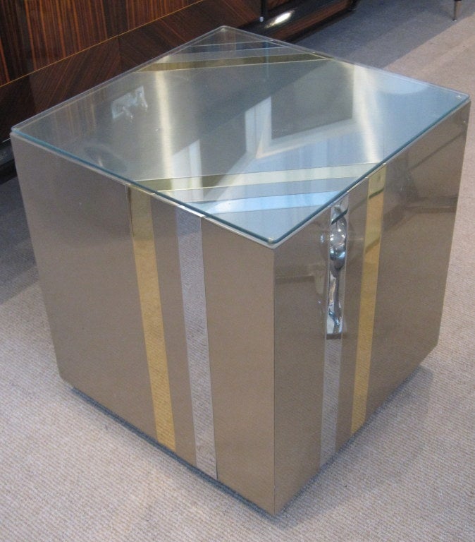 Mid-Century Cube Table in the Style of Paul Evans