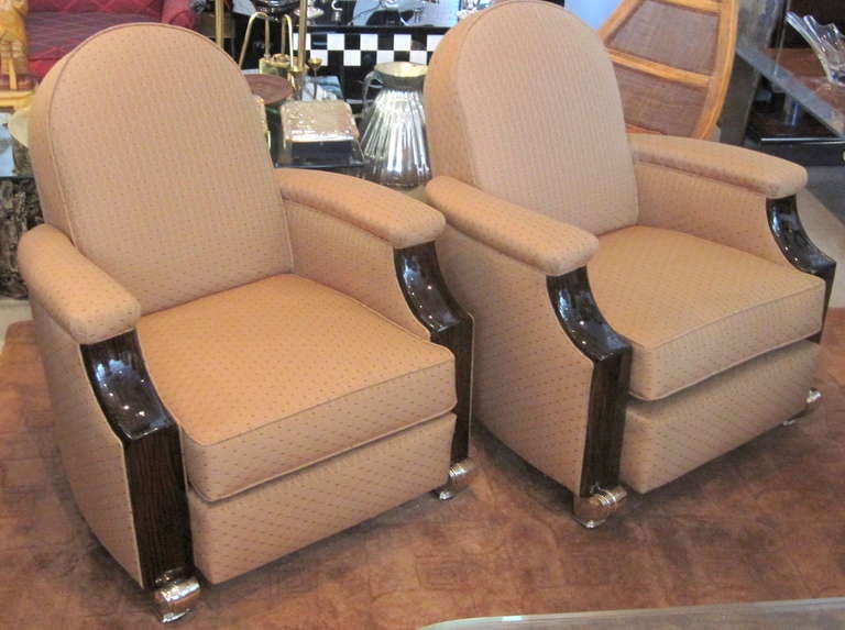 Pair of French Art Deco Club Chairs 2