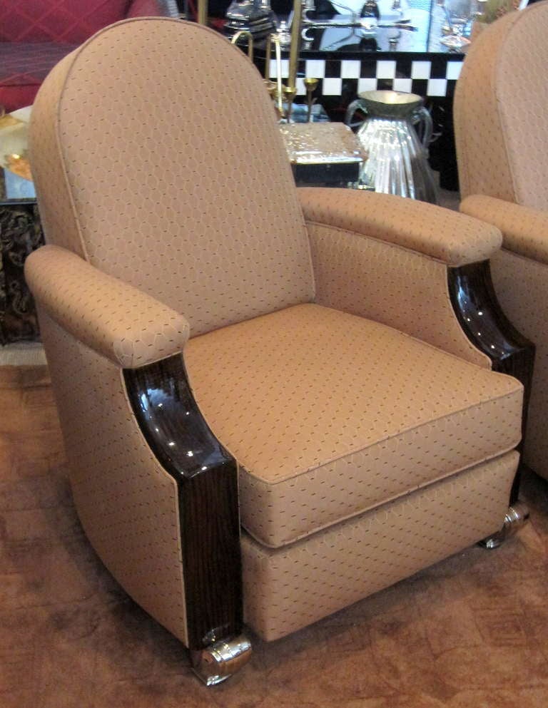 Pair of French Art Deco Club Chairs 3
