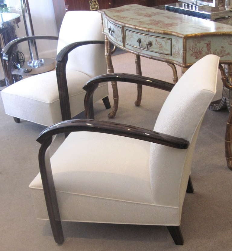 Pair of French Art Deco Armchairs by DIM In Good Condition In Miami, FL