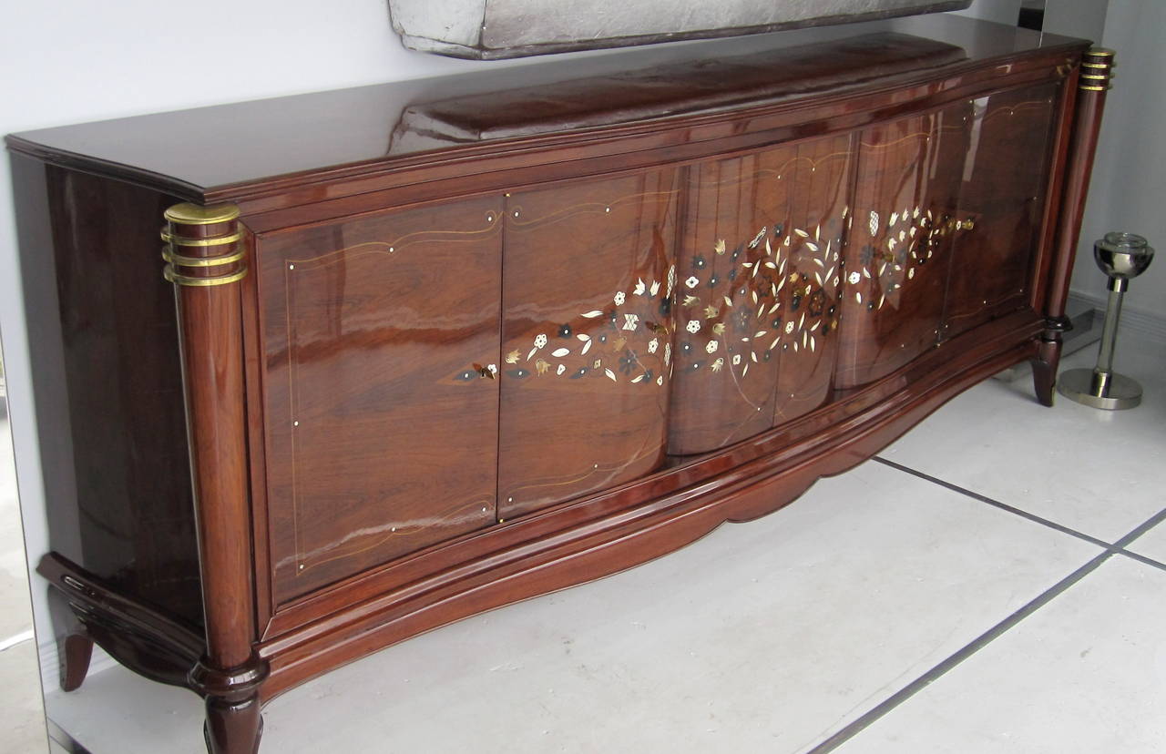 French Art Deco Buffet in the Style of Jules Leleu In Good Condition For Sale In Miami, FL