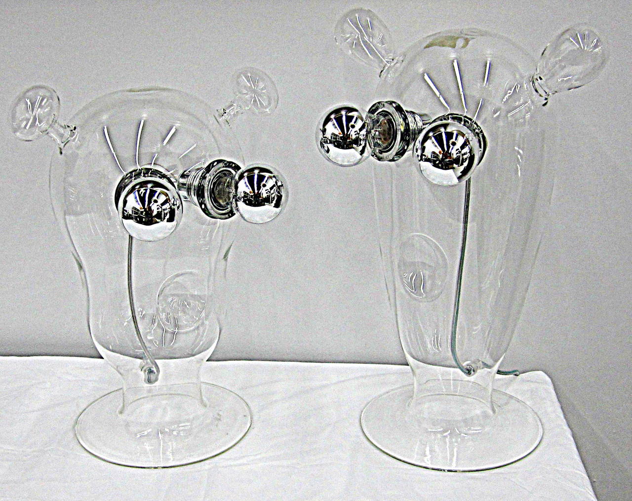 Pair of Murano Glass Table Lamps