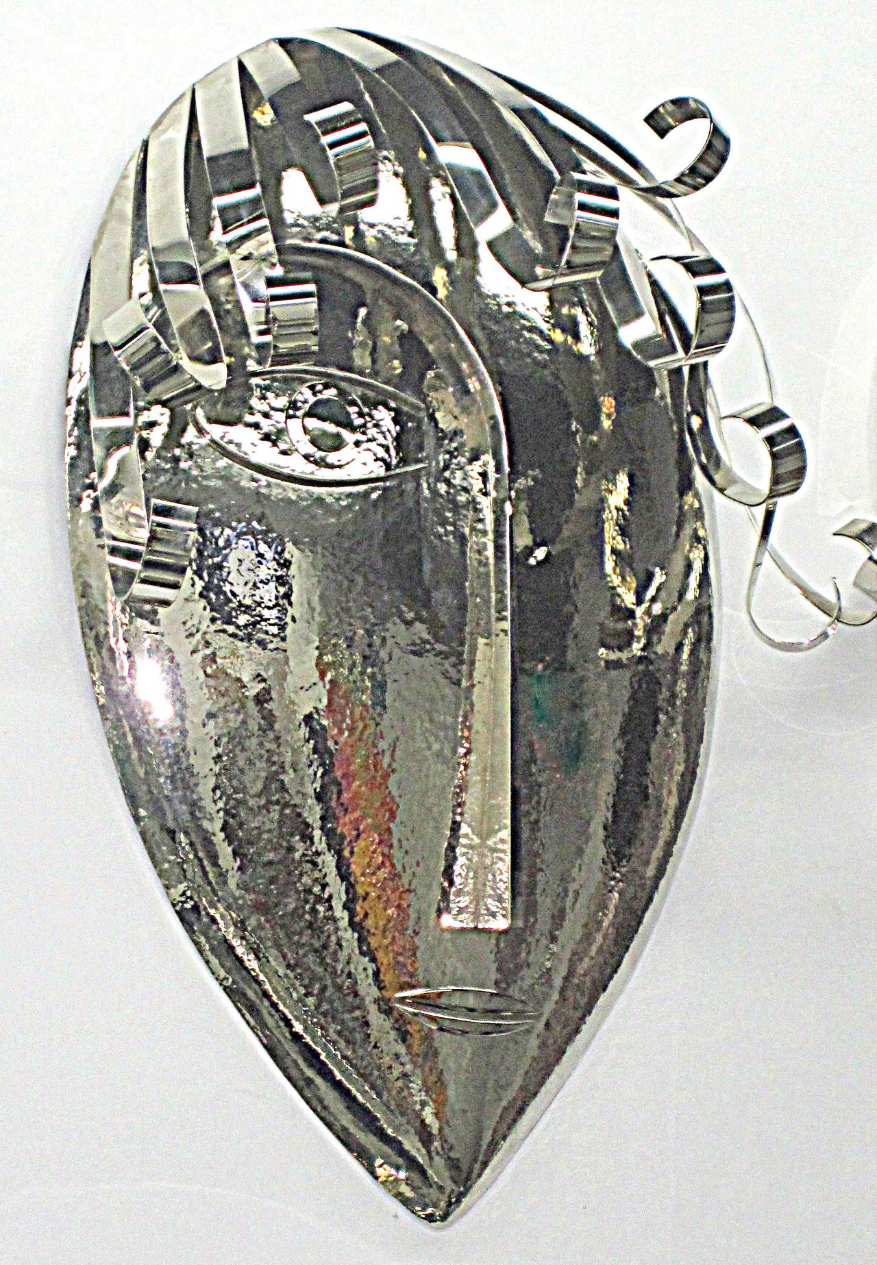 Large Nickel Dipped Bronze Mask