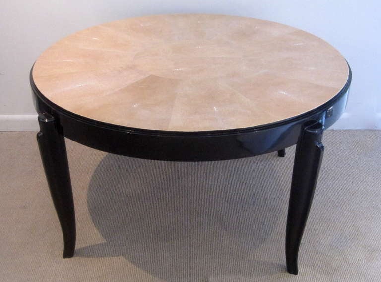 French Art Deco Shagreen Coffee Table by Jallot In Good Condition For Sale In Miami, FL
