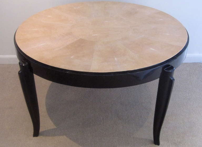 French Art Deco Shagreen Coffee Table by Jallot For Sale 2