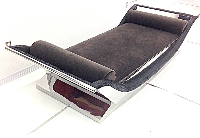 20th Century Modern Stainless Steel Daybed