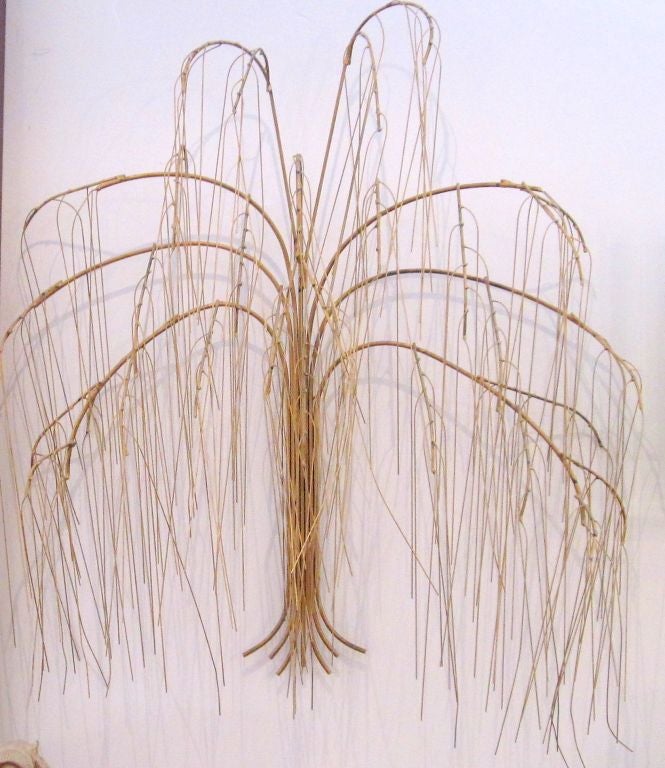 A rare weeping willow tree wall sculpture in copper by Curtis Jere. For more than four decades, Artisan House's vibrant, versatile designs have been recognized as multi-dimensional 