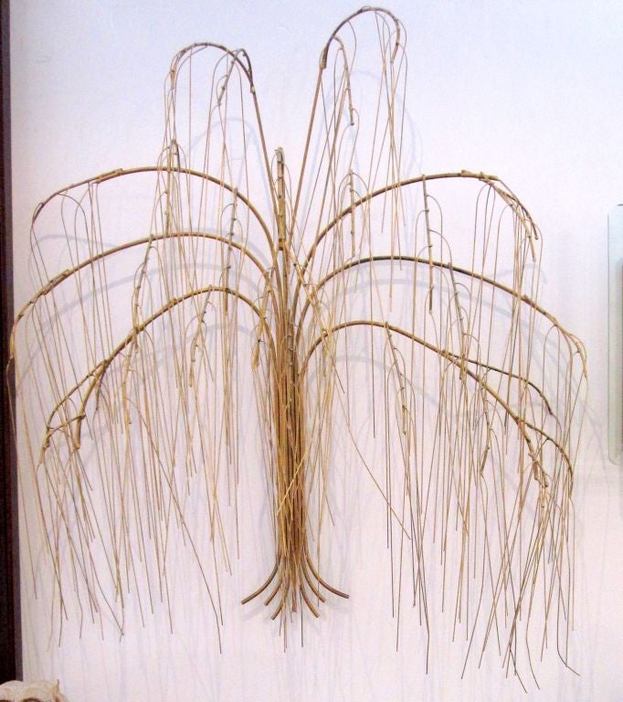 Late 20th Century Curtis Jere Weeping Willow Wall Sculpture