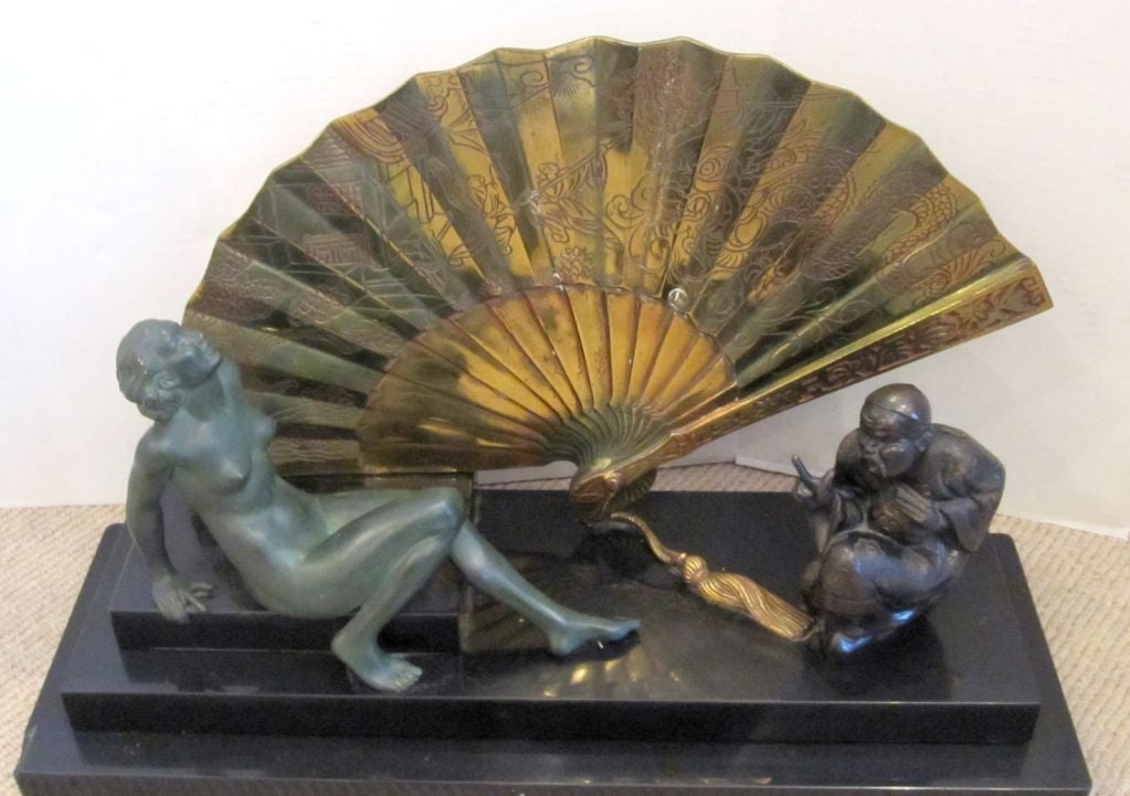 French Art Deco Fan Sculpture 2