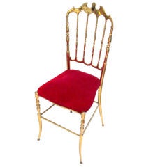 Vintage Italian Chiavari Brass Chair