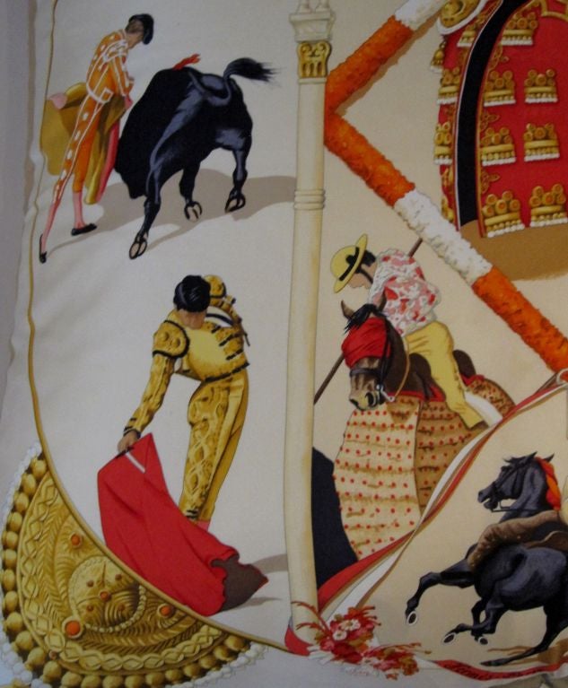 Hermes-Watrigant Vintage Scarf Pillow 1