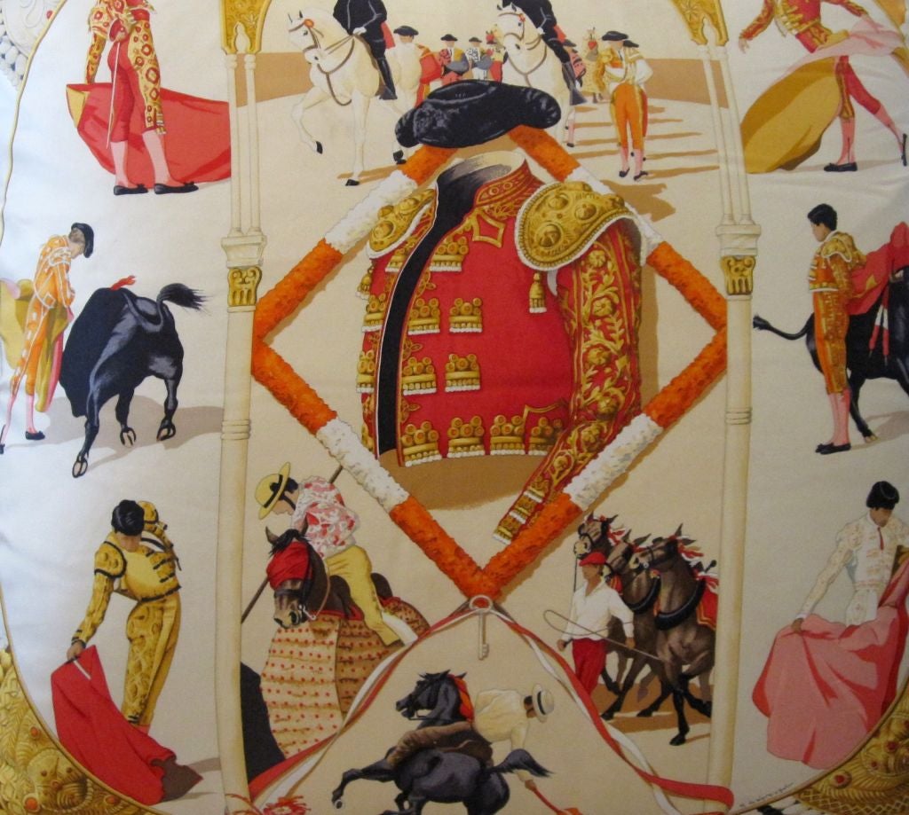 Hermes-Watrigant Vintage Scarf Pillow 2
