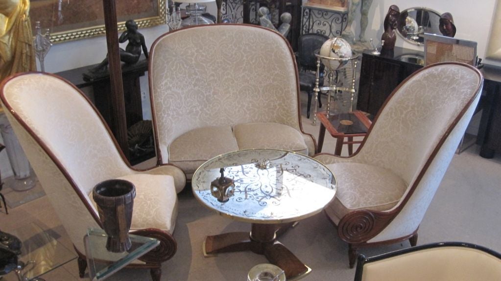 French Paul Iribe Style Three Piece Salon Set