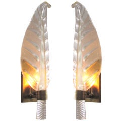 Pair of Salviati Murano Glass Sconces
