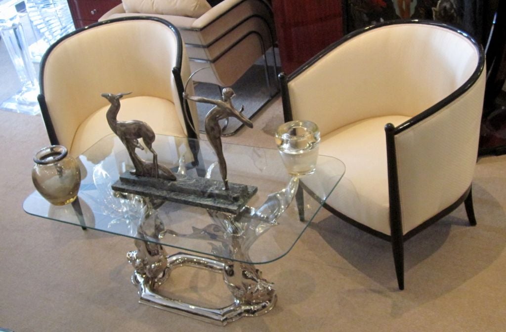 20th Century Pair of French Art Deco Side Chairs