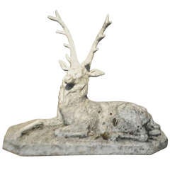 A French 19th Century Stone Stag