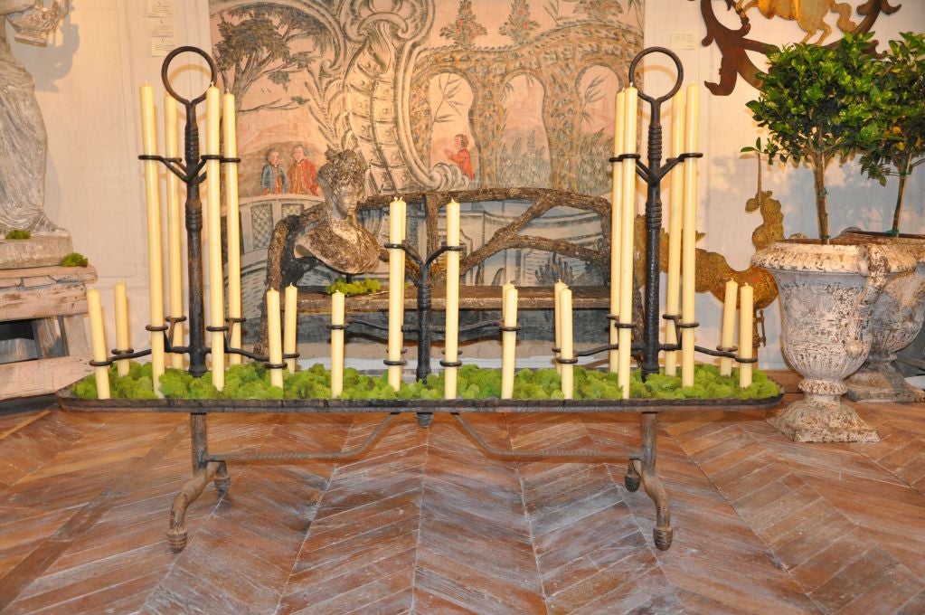FRENCH NINETEENTH CENTURY FER FORGE TORCHERE