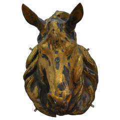 Antique Zinc 19th Century French Horse Head