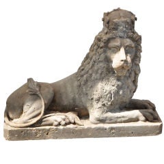 Exceptional French Stone Lion