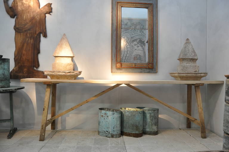 18th Century and Earlier Pair of Italian 18th Century Marble Obelisks For Sale