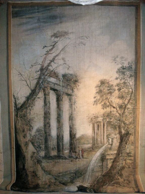 French Early 19c Toile Peinte