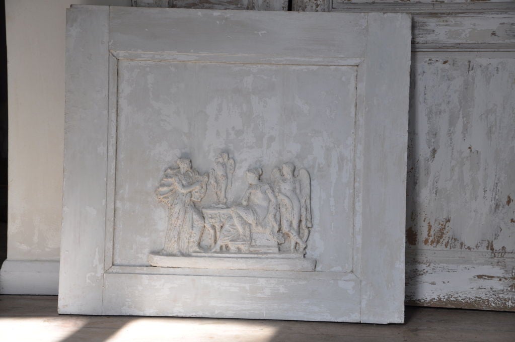 A French Early Nineteenth Century Carved Wooden Panel
