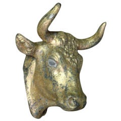 A French Nineteenth Century Zinc Bull's Head