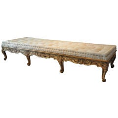 A Swedish Eighteenth Century Carved Wooden Rococo Daybed