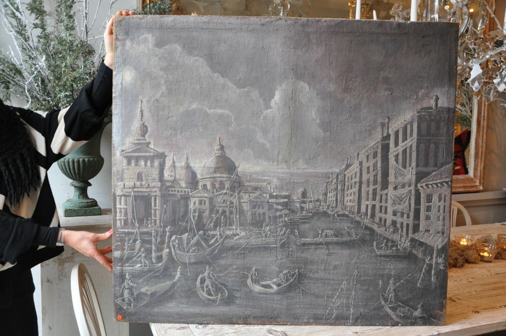 A french eighteenth century grisaille painting 