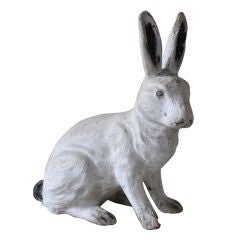 French 19c Reconstituted Stone Rabbit
