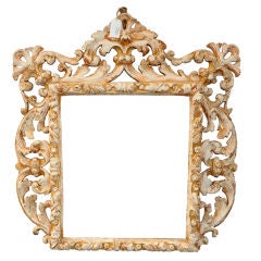 An Italian 18c Carved Wooden Frame