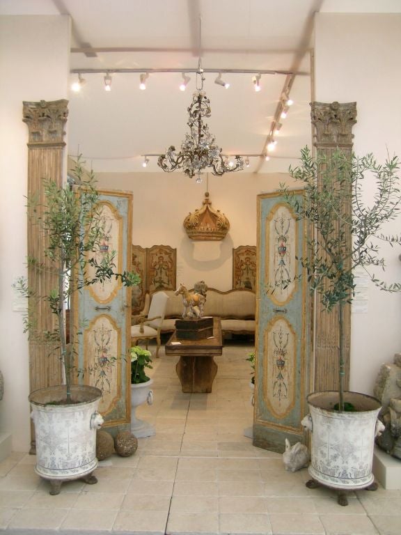 An Exceptional Pair Of Italian Painted Doors