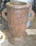 A Pair Of French Cast Iron Vases Original Colour