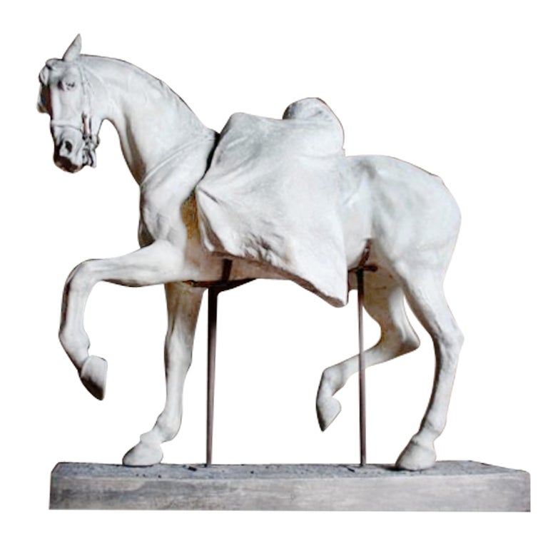 A French Nineteenth Century Plaster Horse For Sale